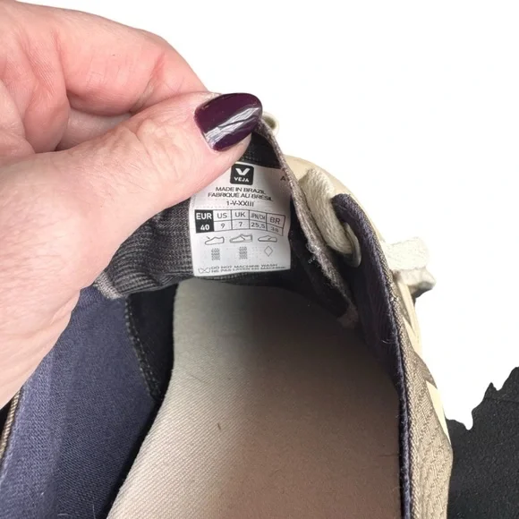 VEJA - WATA II Low Ripstop Sneakers Kaki Pierre Size 40 (Women’s 9) - Picture 12 of 12